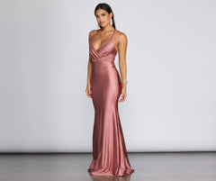 Jerry Cross Back Draped Gown Oshnow