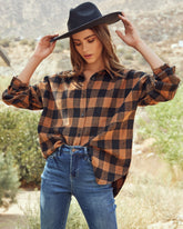 Jessamine Checkered Button Down Top Oshnow