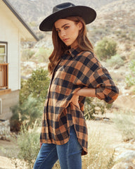 Jessamine Checkered Button Down Top Oshnow
