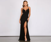 Jianna Formal A-Line Crepe Dress Oshnow