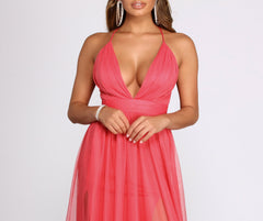 Jodi Tulle A-Line Dress Oshnow