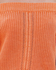 Johanna Cotton Off The Shoulder Sweater - Orange Oshnow