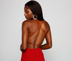 Jolie Formal High Slit A-Line Dress Oshnow