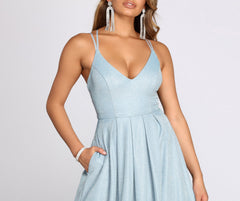 Jules Glitter Ball Gown Oshnow