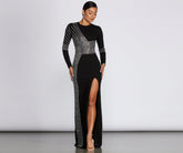 Julie Heat Stone High Slit Formal Dress Oshnow