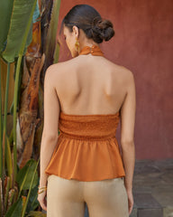 Just Beachy Chiffon Halter Top Oshnow