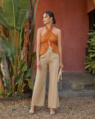 Just Beachy Chiffon Halter Top Oshnow