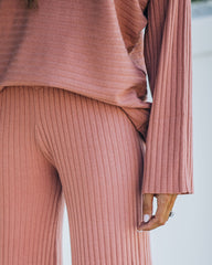 Langley Ribbed High Rise Knit Pants