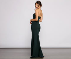 Kaia Strapless High Slit Formal Dress Oshnow