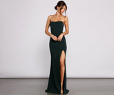 Kaia Strapless High Slit Formal Dress Oshnow