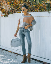 Kairo Colorblock Cable Knit Sweater - Grey Combo Oshnow