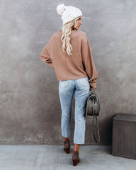 Kaitlynn Billowed Sleeve Knit Top - Latte Oshnow