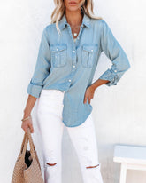 Katana Chambray Utility Top Oshnow
