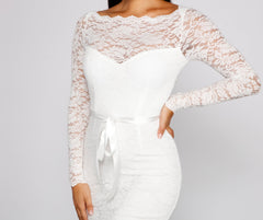 Keely Lace Sweetheart Midi Dress Oshnow
