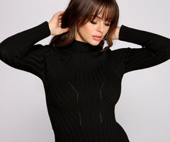 Keep Knit Cozy Mini Sweater Dress Oshnow