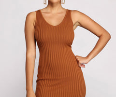 Keepin' Knit Chic Midi Sweater Dress Oshnow