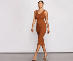 Keepin' Knit Chic Midi Sweater Dress Oshnow