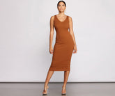 Keepin' Knit Chic Midi Sweater Dress Oshnow