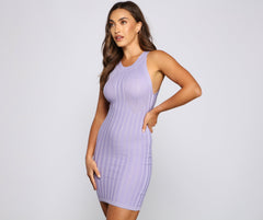 Keepin' Knit On-Trend Mini Sweater Dress Oshnow