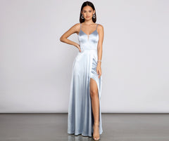 Kel Satin A-Line Dress Oshnow