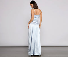 Kel Satin A-Line Dress Oshnow