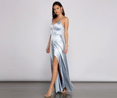 Kel Satin A-Line Dress Oshnow