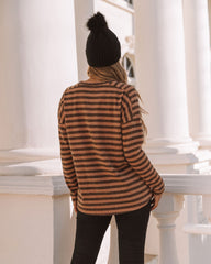 Keller Striped Knit Top - Tan Oshnow