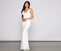 Kelly Formal Lace Mermaid Dress Oshnow