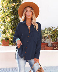 Kennedy Cotton Pocketed Button Down Tunic - Thyme Oshnow