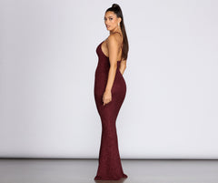 Khloe Long Glitter Formal Gown Oshnow