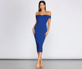 Kiabeth Off Shoulder Midi Dress Oshnow