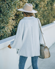 Kiandra Cotton French Terry Henley Top - Heather Grey Oshnow