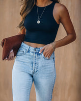 Kiki Knit Crop Top - Black Oshnow
