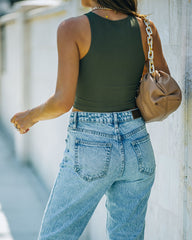 Kiki Knit Crop Top - Moss Oshnow