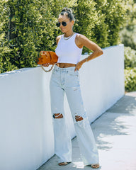 Kiki Knit Crop Top - White Oshnow