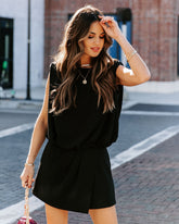 Kinston Pocketed Romper - Black Oshnow