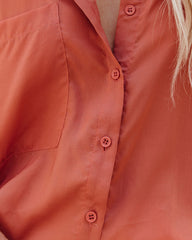 Kinzie Tencel Pocketed Button Down Top - Soft Clay Oshnow