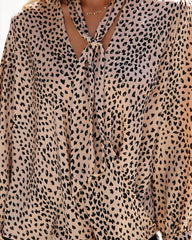 Kit Satin Drape Tie Blouse Oshnow