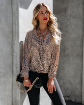 Kit Satin Drape Tie Blouse Oshnow