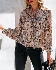 Kit Satin Drape Tie Blouse Oshnow