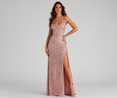 Kristina Formal Sequin Cutout Dress Oshnow
