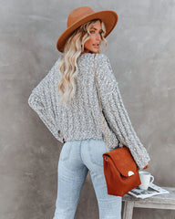 Kye Cotton Blend Knit Sweater - Speckled Black Oshnow