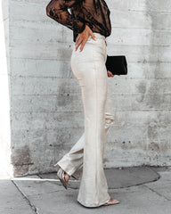 Kylie Faux Leather Pants - Gold Oshnow