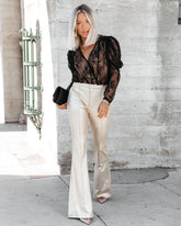 Kylie Faux Leather Pants - Gold Oshnow