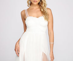 Kylunda Formal Tulle A-Line Dress Oshnow