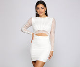 Lace Show 'Em Who's Boss Mini Dress Oshnow