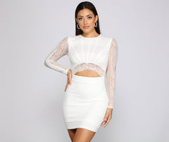 Lace Show 'Em Who's Boss Mini Dress Oshnow