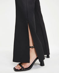 Lana Pocketed Side Slit Pants - Black Oshnow