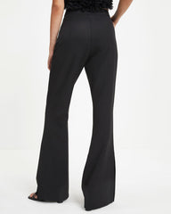 Lana Pocketed Side Slit Pants - Black Oshnow