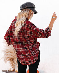 Lannah Cotton Blend Plaid Button Down Top Oshnow